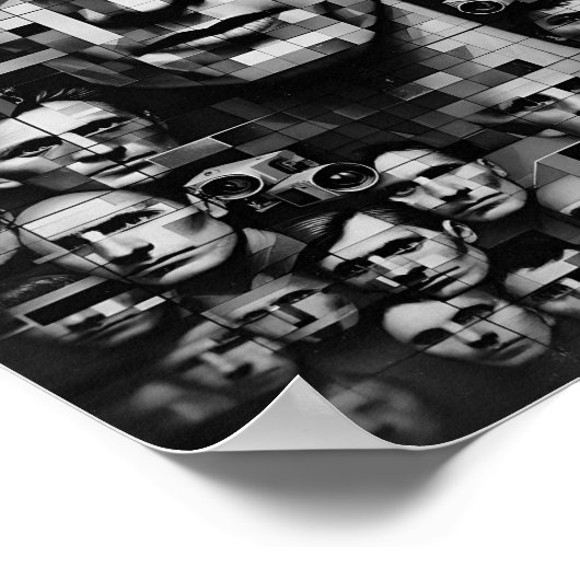 モノクロディストピア制御 – 断片化された自由 ポスター (角)