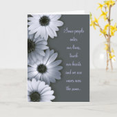 モノクロデイジー悔やみや弔慰カード カード (黄色い花)