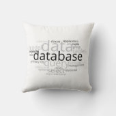 モノクロデータベースWordクラウドv2 クッション (裏面)