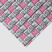 モノクロトレンディーフォトコラージュとモノグラム 薄葉紙 (詳細)