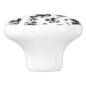 モノクロドクロ スカルアート パターン セラミックノブ (側面)