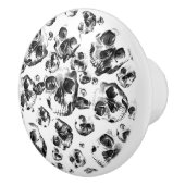 モノクロドクロ スカルアート パターン セラミックノブ (右)