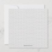 モノクロドット傘 ベビーシャワー 招待状 (裏面)