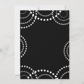 モノクロドット スワールパーティー招待状 招待状 (裏面)