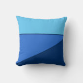 モノクロネイビーブルーティール（緑がかった色）モダンカラーブロック クッション (正面)