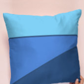 モノクロネイビーブルーティール（緑がかった色）モダンカラーブロック クッション