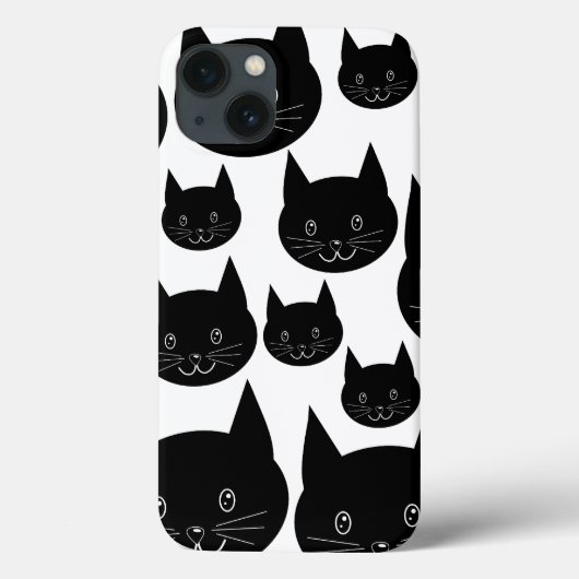 モノクロネコデザイン。 Case-Mate iPhoneケース (裏面)