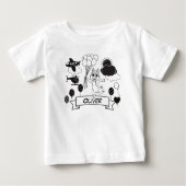 モノクロハイコントラスト ベビーTシャツ (正面)