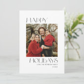 モノクロハッピーホリデー写真 シーズンカード (スタンド正面)