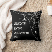 モノクロハロウィーンスパイダーウェブへようこそ クッション (ブランケット)