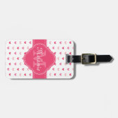 モノクロハートパターン（モノグラム） ラゲッジタグ (正面横)