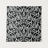 モノクロハート柄 タペストリー (正面)