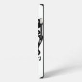 モノクロハープモノグラム iPhoneケース (左側面)