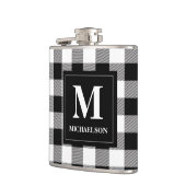 モノクロバッファローチェック フラスク (左)