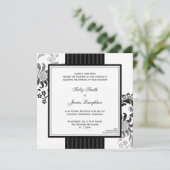 モノクロバンド結婚式招待状 招待状 (スタンド正面)