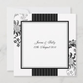 モノクロバンド結婚式招待状 招待状 (裏面)