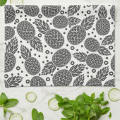 モノクロパイナップル キッチンタオル (折り畳み)