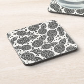 モノクロパイナップル コースター (左側)