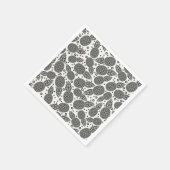 モノクロパイナップル スタンダードカクテルナプキン (角)
