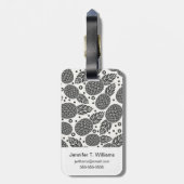 モノクロパイナップル|モノグラム ラゲッジタグ (裏面縦)