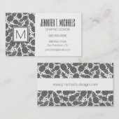 モノクロパイナップル|モノグラム 名刺 (正面/裏面)