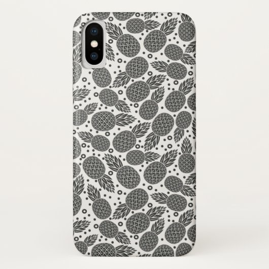 モノクロパイナップル Case-Mate iPhoneケース (裏面)