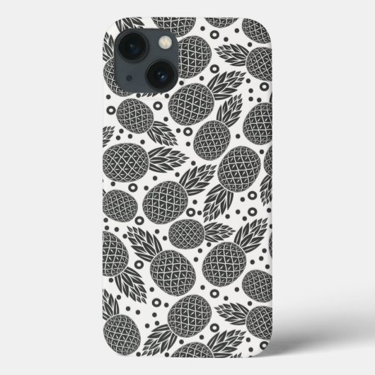 モノクロパイナップル Case-Mate iPhoneケース (裏面)