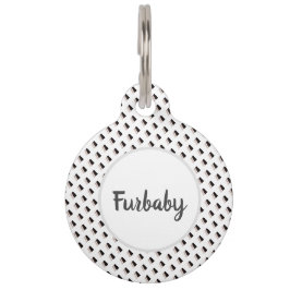 モノクロパターン ペット ネームタグ