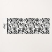 モノクロパーソナライズされた曼荼羅 ヨガマット (正面(横))