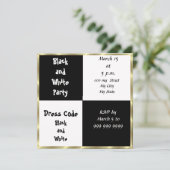 モノクロパーティー招待状 招待状 (スタンド正面)