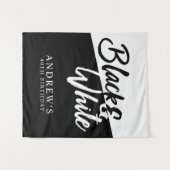 モノクロパーティー フォト背景 タペストリー (正面(横))