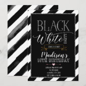 モノクロパーティ 招待状 (正面/裏面)