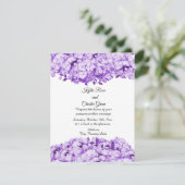 モノクロパープルフローラ結婚式招待状 招待状 (スタンド正面)