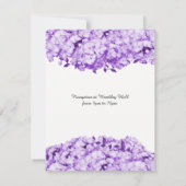 モノクロパープルフローラ結婚式招待状 招待状 (裏面)