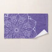 モノクロパープルマンダラバスタオールセット バスタオルセット (ハンドタオル)