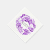 モノクロパープルリース紙ナプキン スタンダードカクテルナプキン (角)