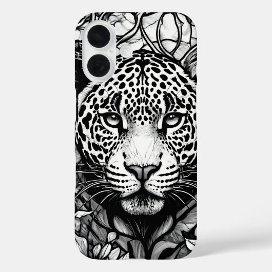 モノクロヒョウ柄ファッション Case-Mate iPhoneケース (裏面)