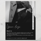 モノクロビジネスフライヤー チラシ (裏面)