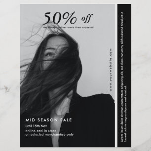 モノクロビジネスフライヤー チラシ