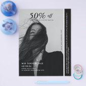 モノクロビジネスフライヤー チラシ (シングル)