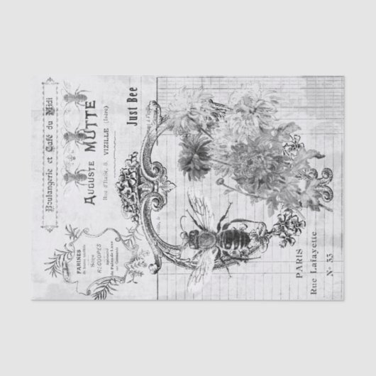 モノクロビータイポグラフィ 薄葉紙 (正面)