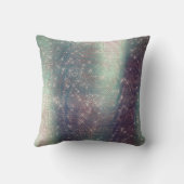 モノクロピンクティール（緑がかった色）メタリックスパークリーシークイン クッション (裏面)