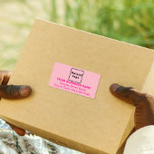 モノクロピンクビジネス出荷ラベル ラベル