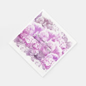 モノクロピンクフローラ結婚紙ナプキン スタンダードランチョンナプキン (角)