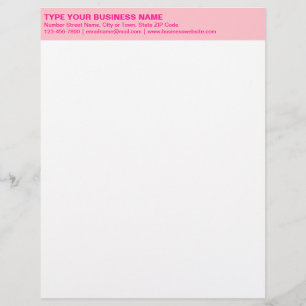 モノクロピンク文字のビジネス見出し レターヘッド