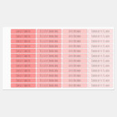 モノクロピーチピンクの防水名ラベル ラベル (シート)