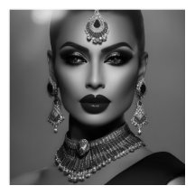 モノクロファッション白黒宝飾女性