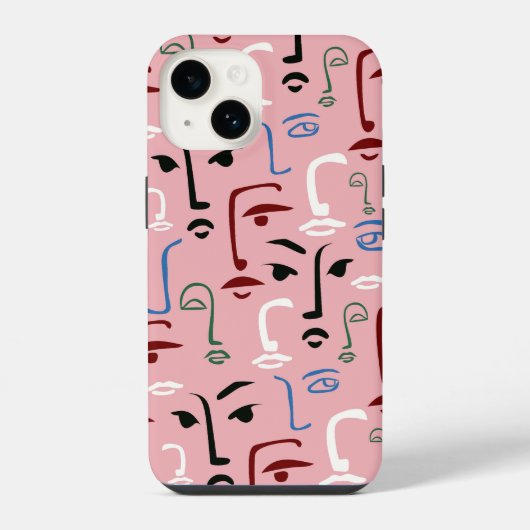 モノクロフェイス iPhoneケース (裏面)