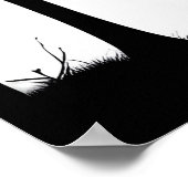 モノクロフォレストに魅惑の紫の木 ポスター (角)