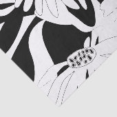 モノクロフラワーデカップティッシュ/ラッピング 薄葉紙 (詳細)